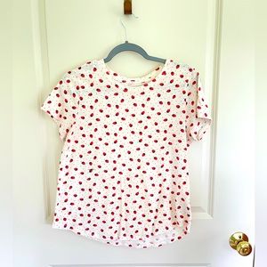 Old Navy Patterned Strawberry T-Shirt, Medium
